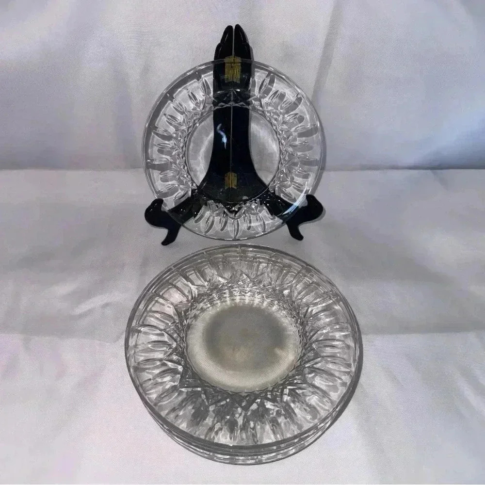 Vintage 1980s Rogaska Crystal ‘Vogue’ Salad Plates, Set of 6 Plates